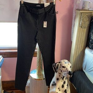 Polished black pinstripe Express dress pant